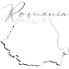 Romania map as outline RO