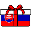 X mas Flag Slovakia