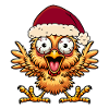 Christmas Chicken Chickens Santa Claus