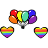 Ballons LGBT Gay Pride Coeur