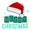 MERRY CHRISTMAS + Santa Hat