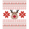 Christmas Pixel With Christmas Reindeer