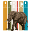 Majesty Africa – Retro Style Elephant