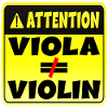 ATTENTION MUSICAL INSTRUMENT VIOLA VIOLIN