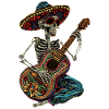 Mexican Skeleton Guitar