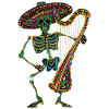 Harp Mexican Skeleton