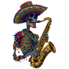 Saxophone Mexican Skeleton