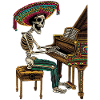 Piano Mexican Skeleton