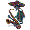 Saxophone Mexican Skeleton