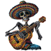Ukulele Mexican Skeleton