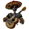 Ukulele Mexican Skeleton