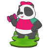 Panda Bodybuilder Dumbbell Bodybuilding