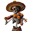 Mexican Violin Skeleton
