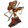 Mexican Violin Skeleton