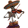 Mexican Violin Skeleton