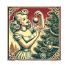 Noël rétro pin-up nostalgie