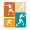 Retro Boxing Silhouette Art