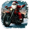 Motorradfahrer Weihnachtsmann