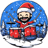 Drummer Santa Claus