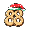 88 Number Christmas Cookie