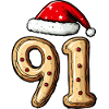 91 Number Christmas Cookie