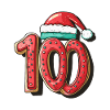 Biscuit de Noël 100 chiffres