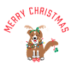 Dog with fairy lights Christmas