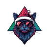 Cat Christmas Cool