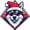 Husky Dog Christmas Cool