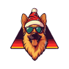 German Shepherd Dog Christmas Cool