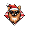 Pomeranian Dog Christmas Cool