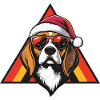 Beagle chien Noël cool