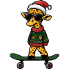Giraffe Christmas Funny