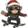 Monkey Christmas Funny