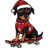 Doberman Dog Christmas Funny