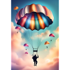 Bunter Fallschirm