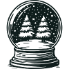 Snow Globe Winter Landscape