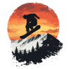 Snowboarders Sun Mountains