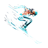 Skeleton Skier Action Design