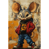 Graffiti advice in street look