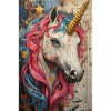Einhorn Graffiti Neonfarben