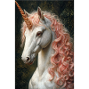 Einhorn im Rosé-Marmorlicht