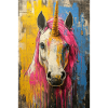Farbiges Einhornporträt