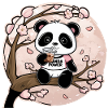 Kawaii Panda with Bubble Tea