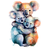 Trois koalas câlins