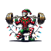 Christmas Gym Elf Weightlifting