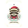Cute Raccoon Christmas Mood