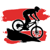 Austria Flag Downhill Biker