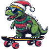 Dinosaur stegosaurus Christmas Funny