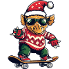 Dinosaur triceratops Christmas Funny